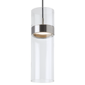 Manette Grande Pendant Clear Glass satin nickel/satin nickel 3000K 90 CRI led 3000k 120v