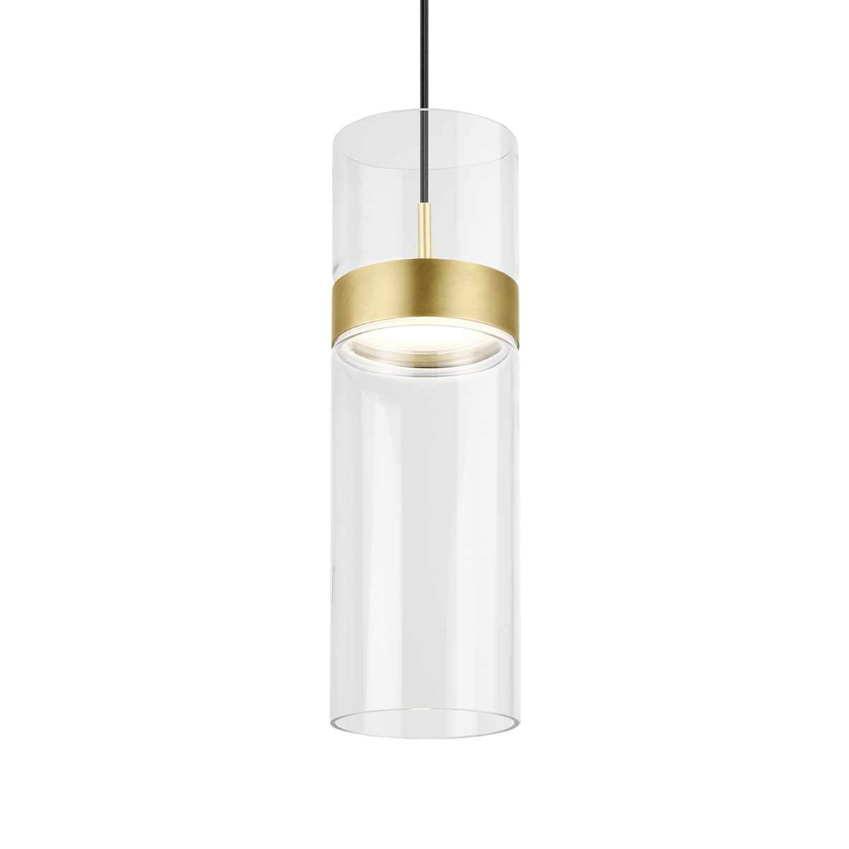 Manette Grande Pendant Clear Glass natural brass 3000K 90 CRI led 3000k 120v