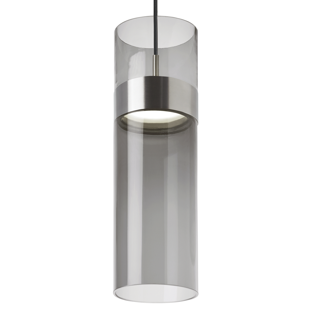 Manette Grande Pendant Transparent Smoke Glass satin nickel/satin nickel 3000K 90 CRI led 3000k 120v