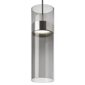Manette Grande Pendant Transparent Smoke Glass satin nickel/satin nickel 3000K 90 CRI led 3000k 120v