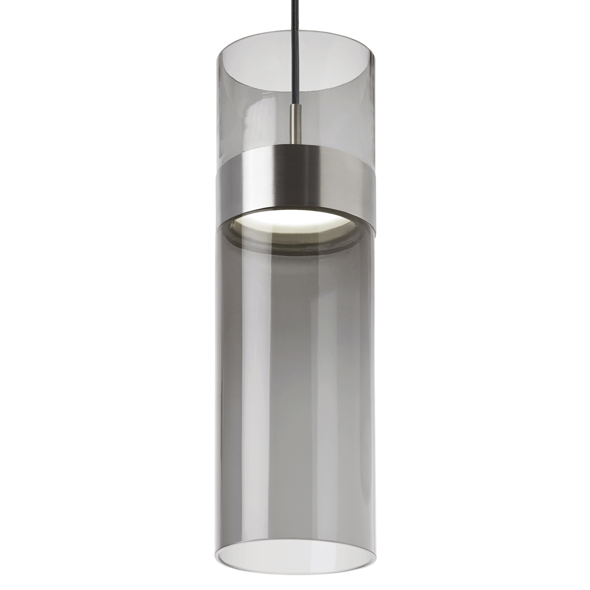 Manette Grande Pendant Transparent Smoke Glass satin nickel/satin nickel 3000K 90 CRI led 3000k 120v