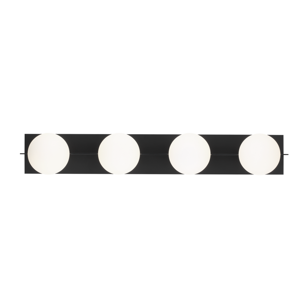 Orbel 4-Light Bath Matte Black Bulb Not Included