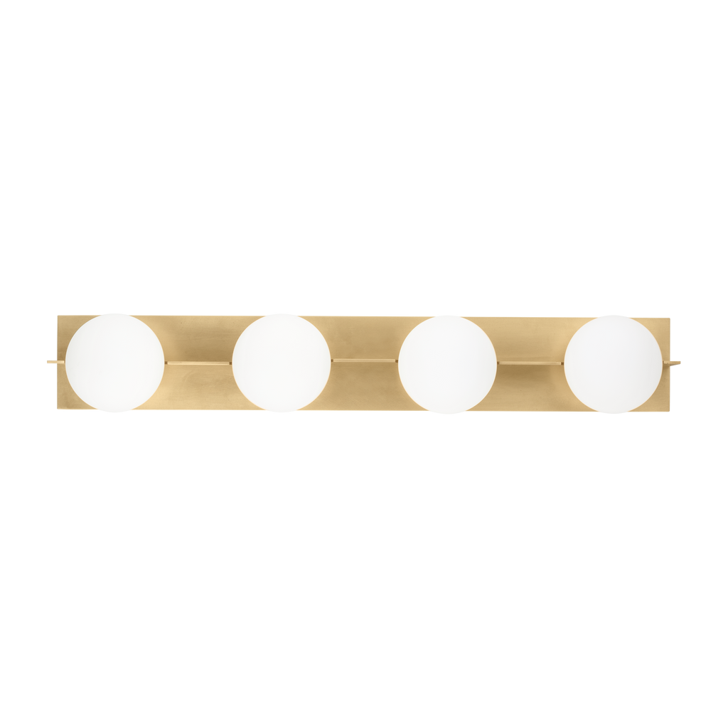 Orbel 4-Light Bath Natural Brass Bulb Not Included