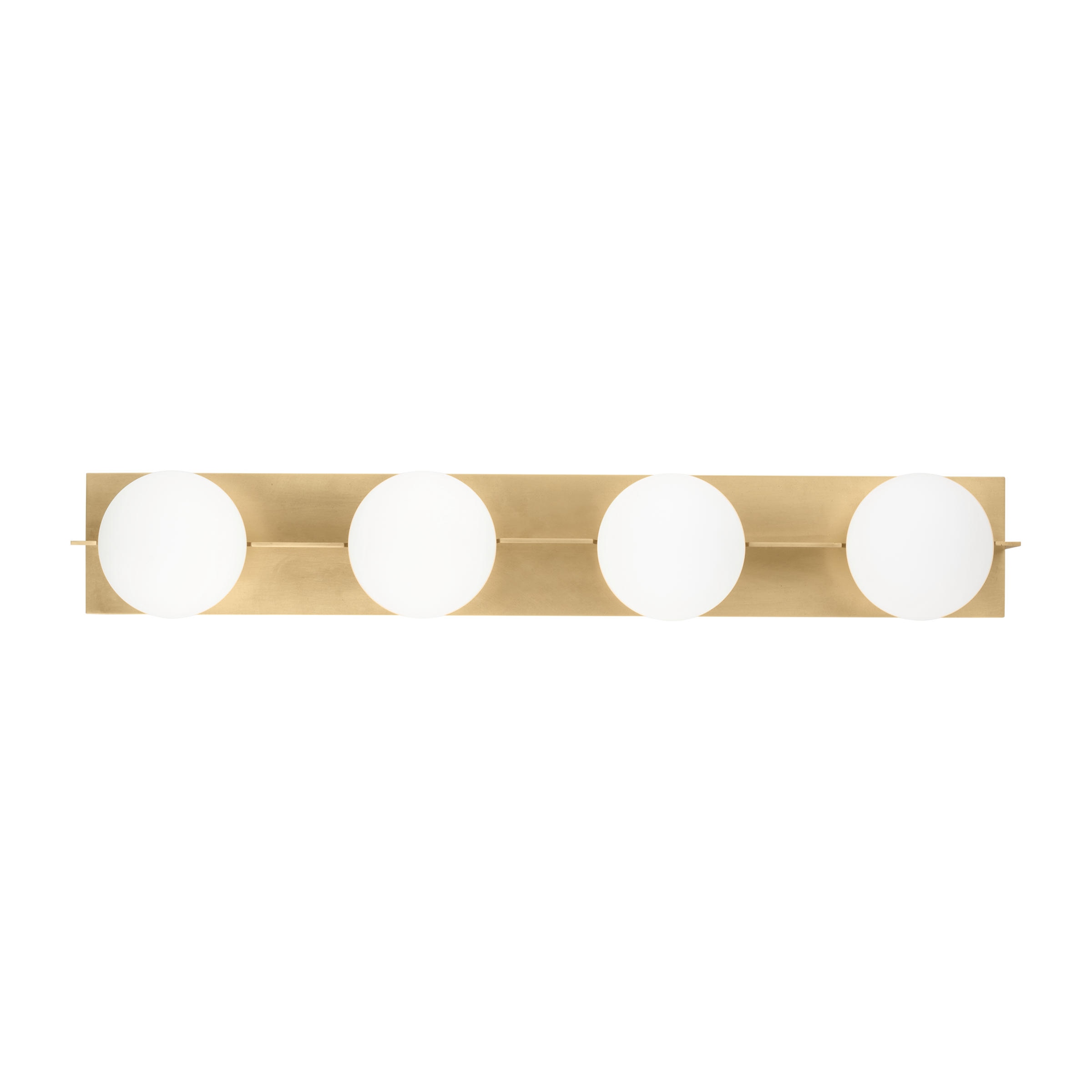 Orbel 4-Light Bath Natural Brass Bulb Not Included