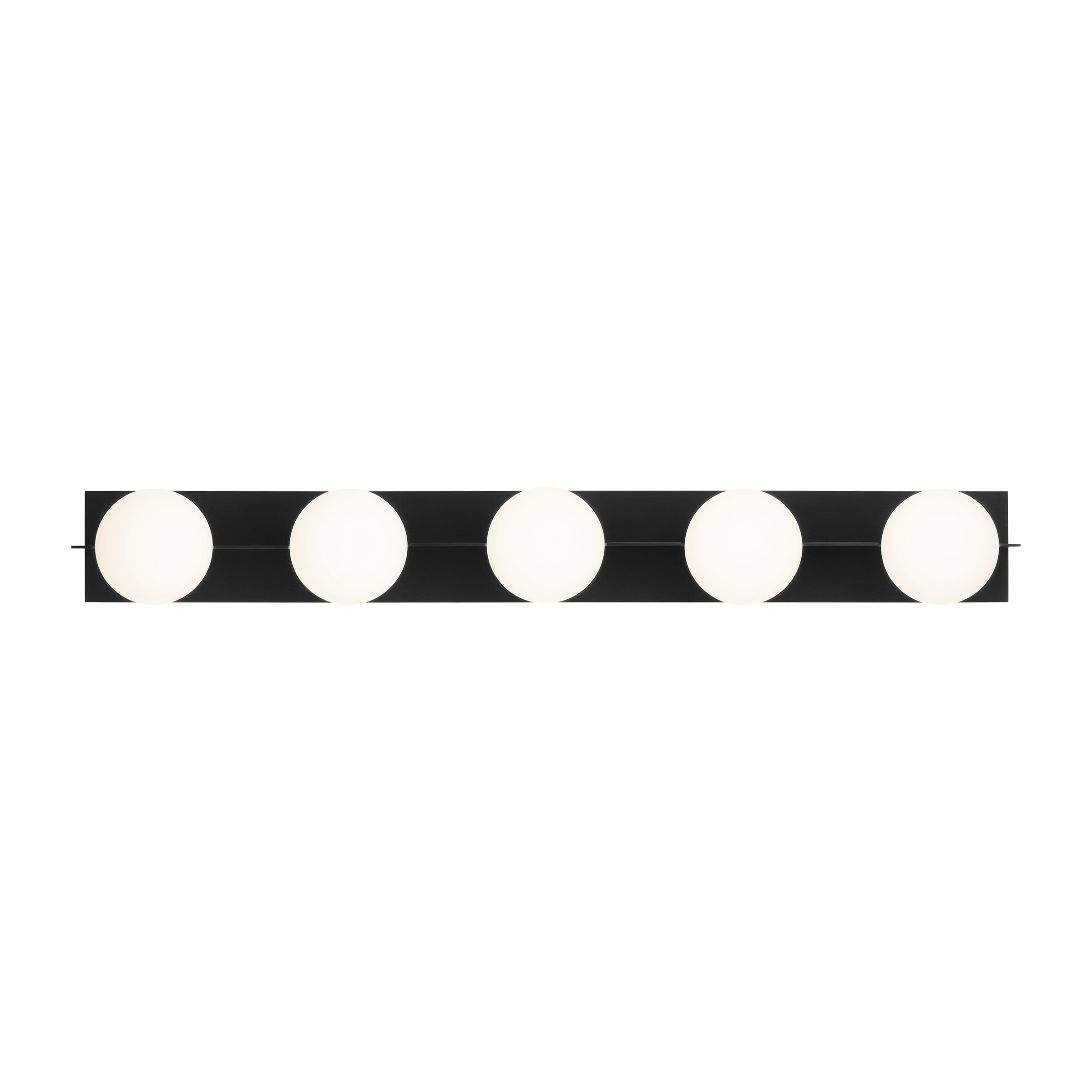Orbel 5-Light Bath Matte Black Bulb Not Included