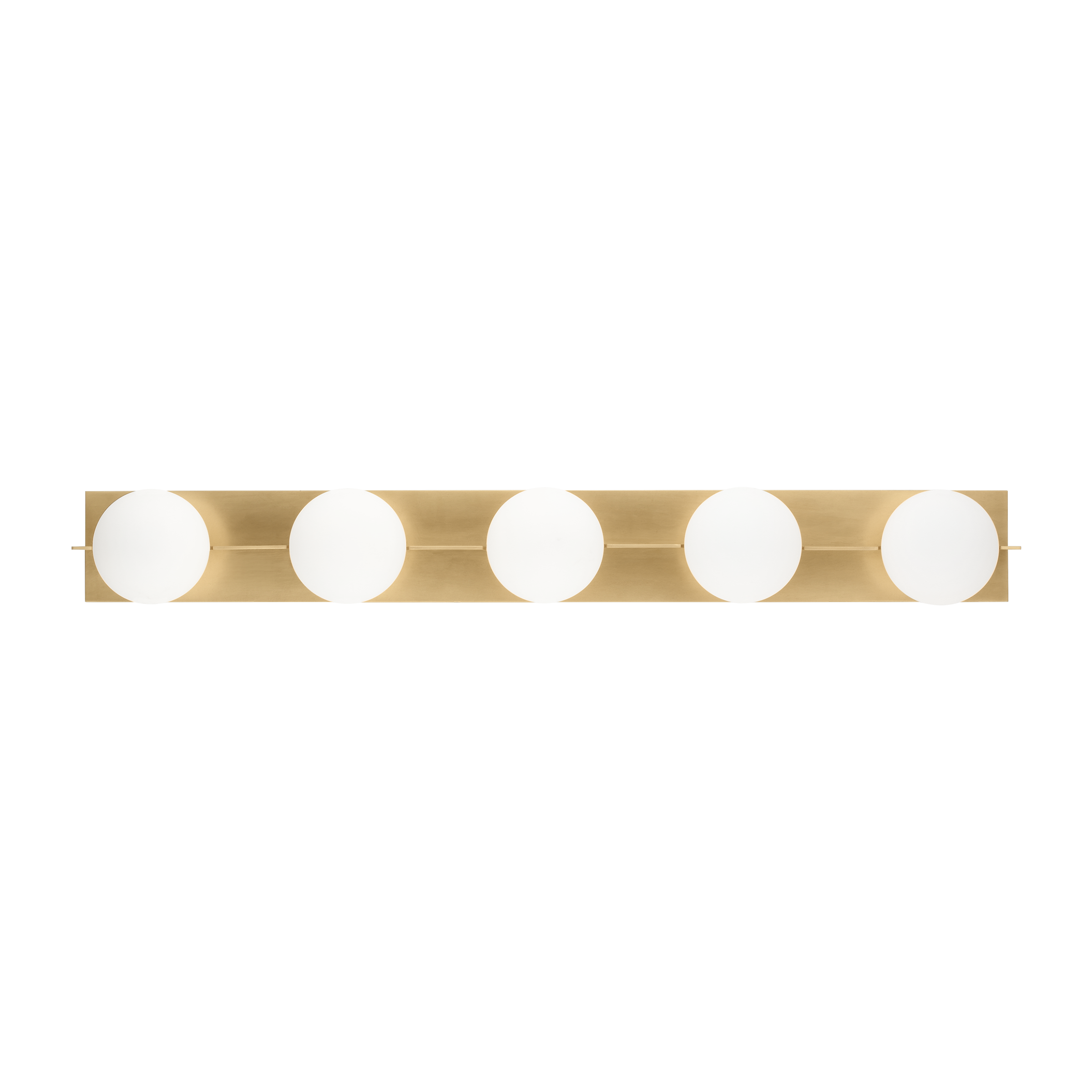 Orbel 5-Light Bath Natural Brass Bulb Not Included