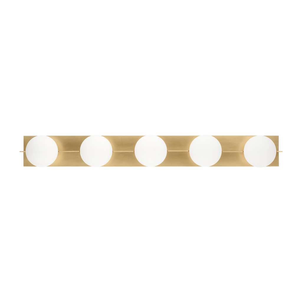 Orbel 5-Light Bath Natural Brass LED 90 CRI Bi-Pin G9 3000K 120V