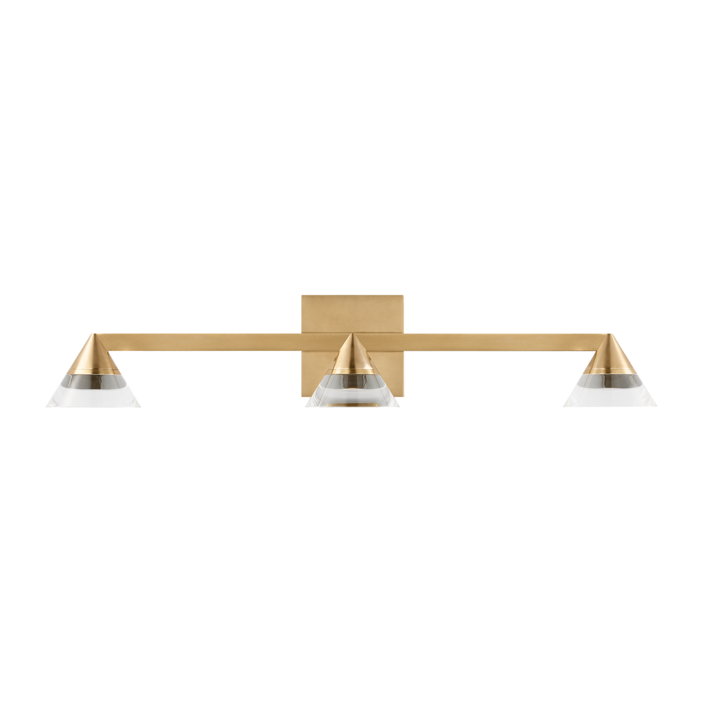 Midrand Crystal 26 Vanity hand-rubbed antique brass 2700K 90 CRI