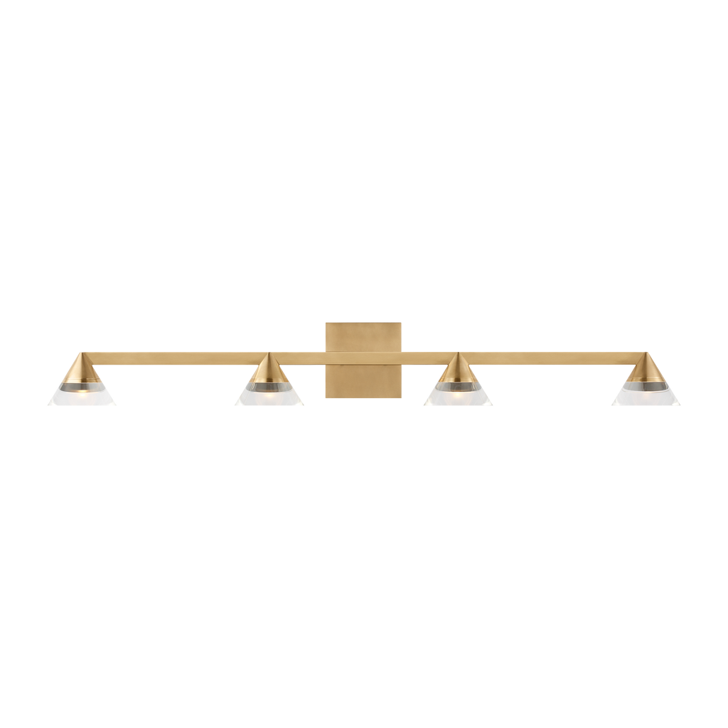 Midrand Crystal 36 Vanity hand-rubbed antique brass 2700K 90 CRI