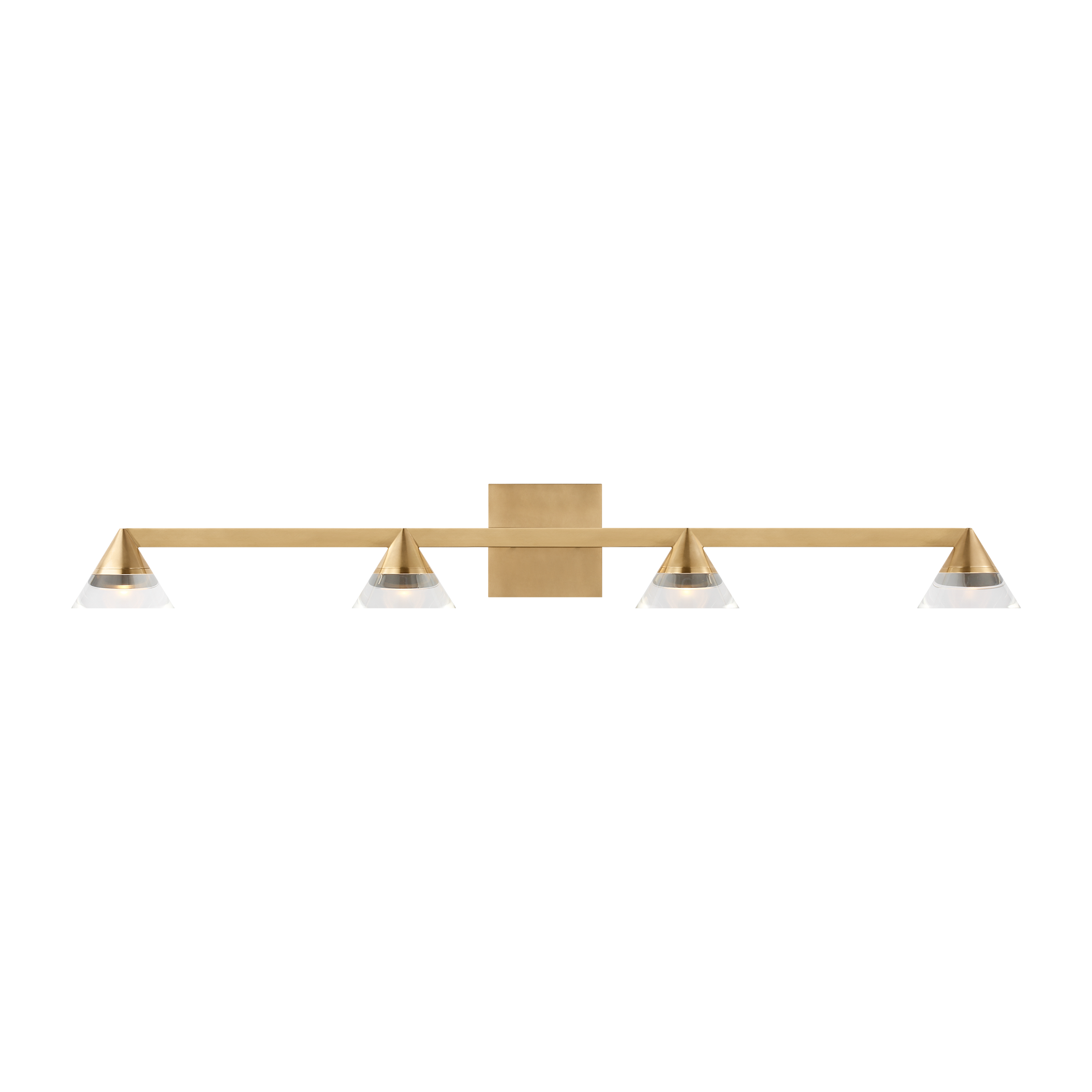 Midrand Crystal 36 Vanity hand-rubbed antique brass 2700K 90 CRI