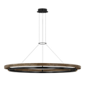 Grace 65 Chandelier Matte Black/weathered oak wood 3000K 90 CRI