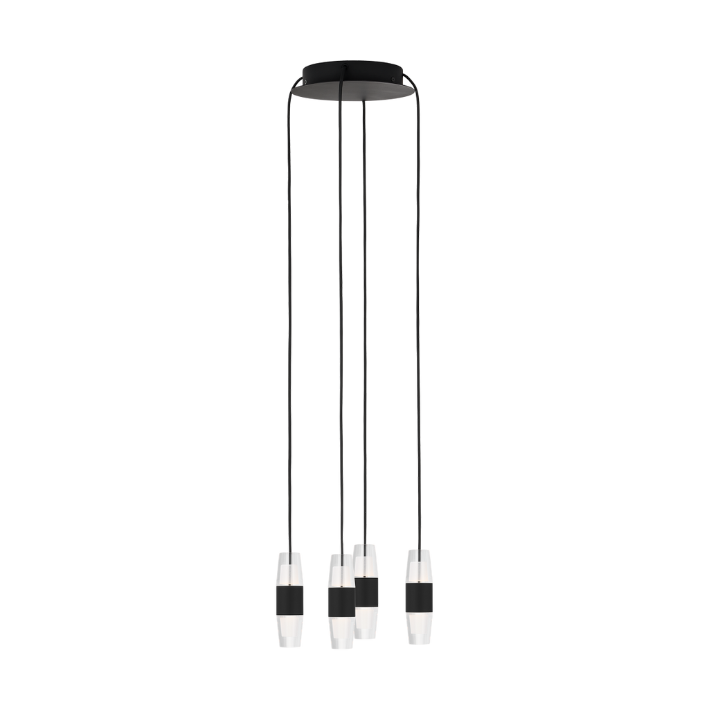 Lassell Short 4-Light Chandelier | Nightshade Black 2700K 120V