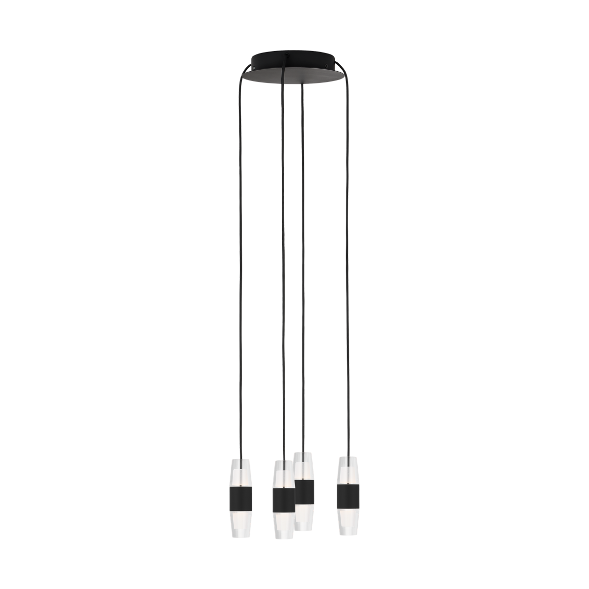 Lassell Short 4-Light Chandelier | Nightshade Black 2700K 120V