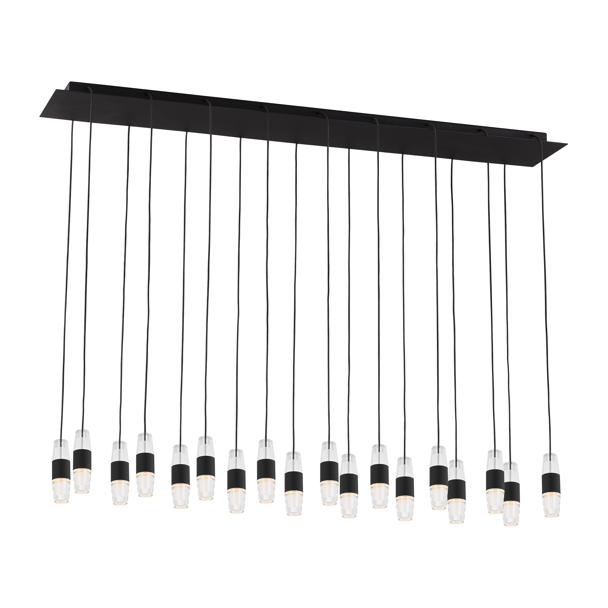 Lassell Short 18-Light Chandelier | Nightshade Black 2700K 277V