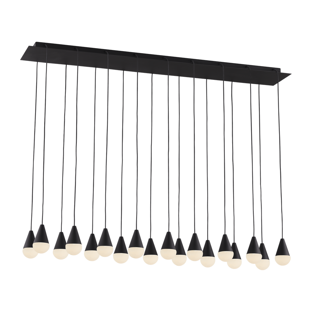 Cupola Alabaster 18-Light Chandelier | Nightshade Black