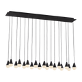 Cupola Alabaster 18-Light Chandelier | Nightshade Black