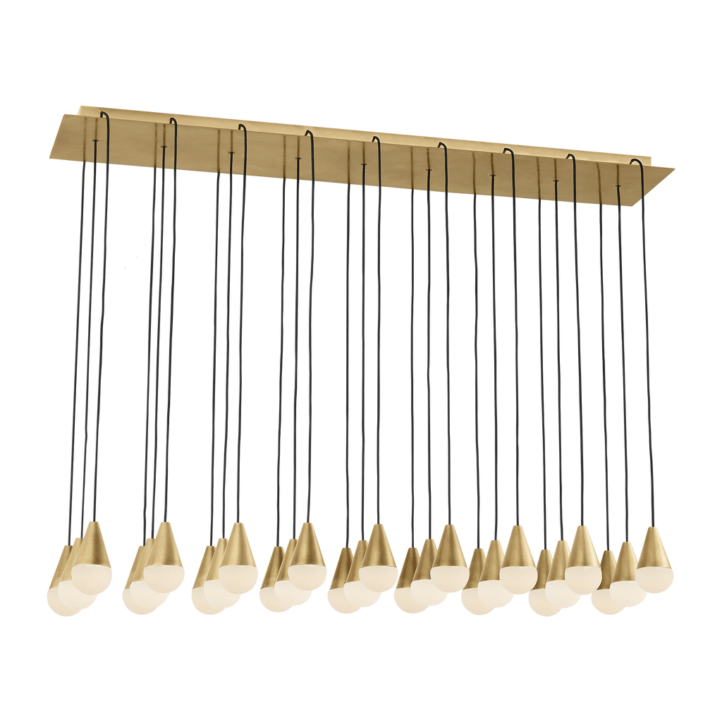 Cupola Alabaster 27-Light Chandelier | Hand-Rubbed Antique Brass