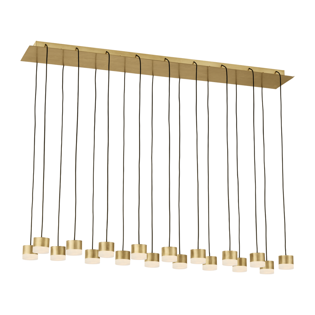 Gable Alabaster 18-Light Chandelier | Hand-Rubbed Antique Brass