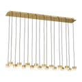 Gable Alabaster 18-Light Chandelier | Hand-Rubbed Antique Brass