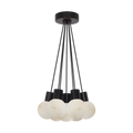 Mina Alabaster 7-Light Small Chandelier | Black