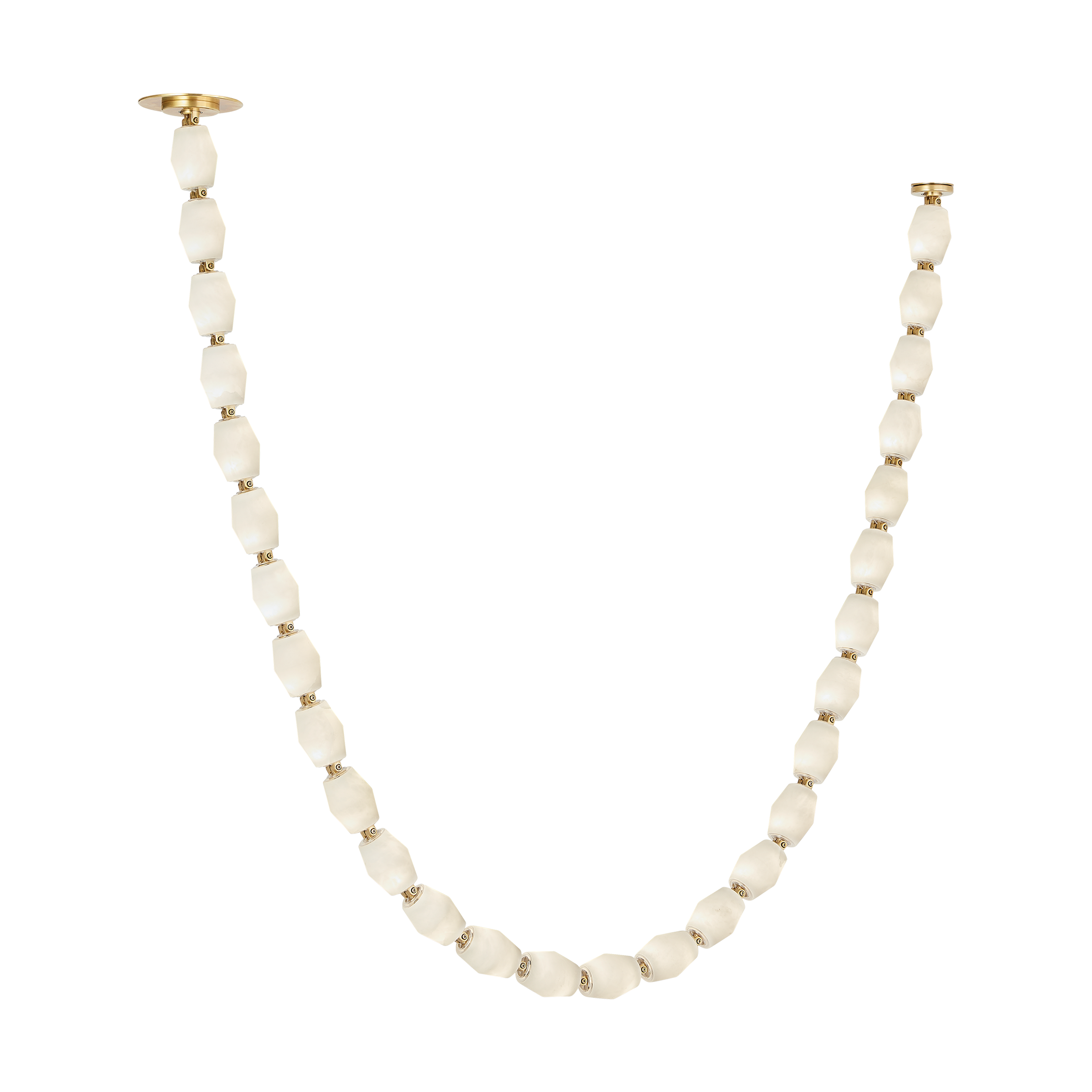 Collier Alabaster 84 Chandelier | Hand-Rubbed Antique Brass 2700K Remote 277V