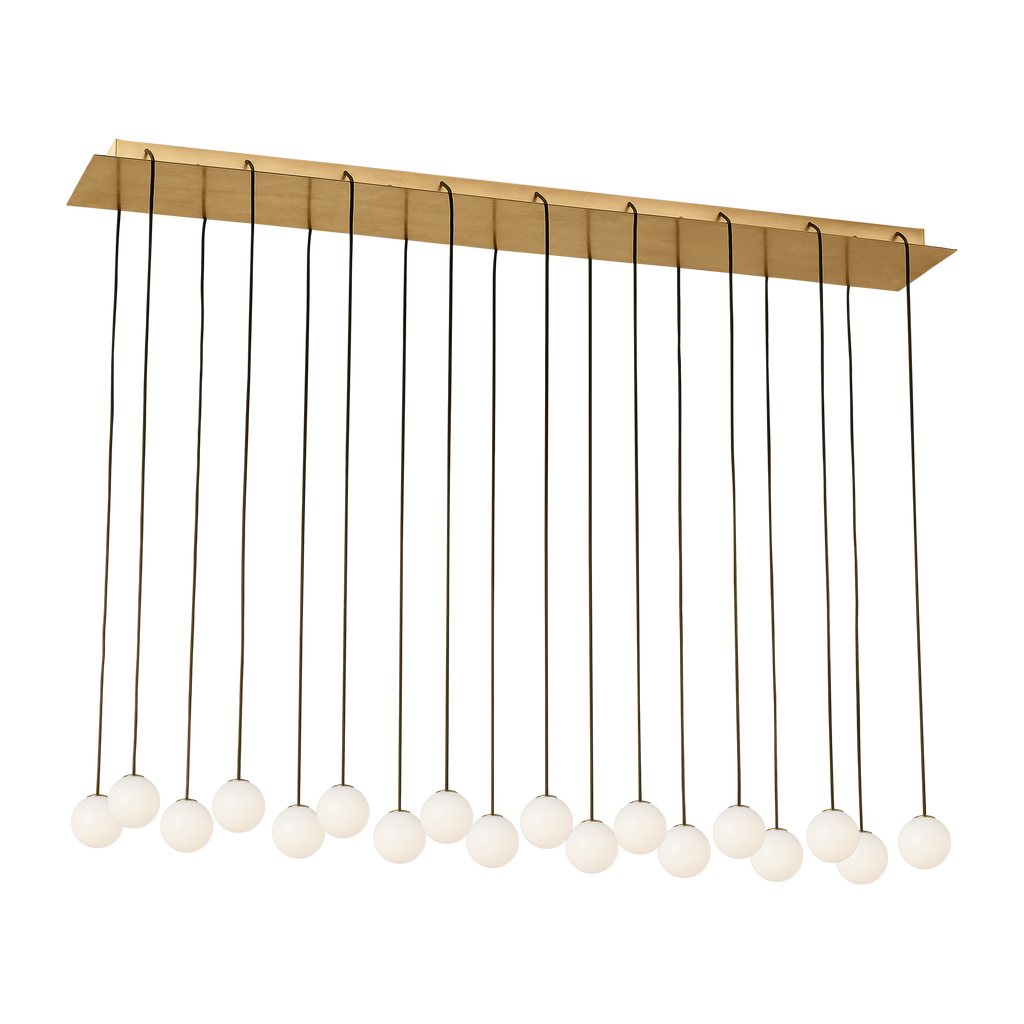 Orbet 18-Light Chandelier | Hand-Rubbed Antique Brass