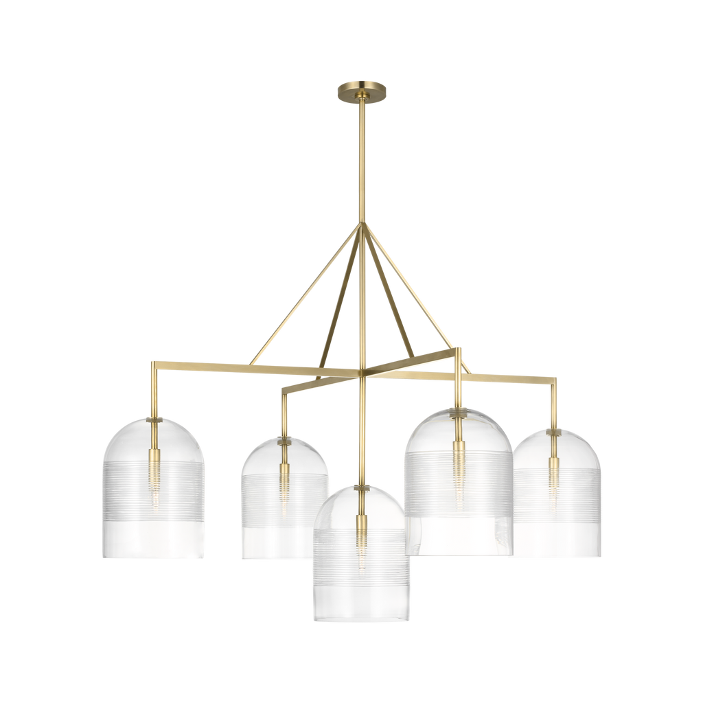 Leano 52 Chandelier | Hand-Rubbed Antique Brass
