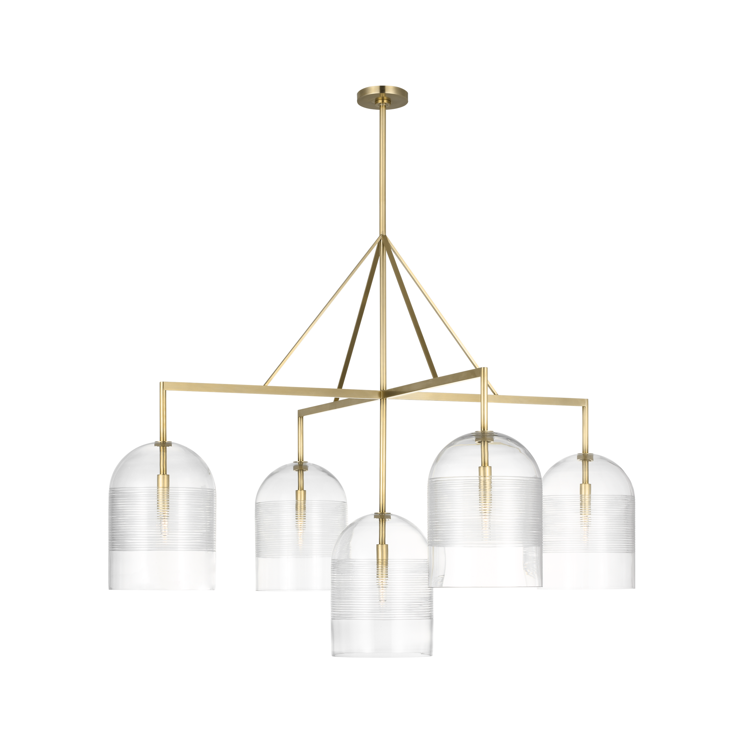 Leano 52 Chandelier | Hand-Rubbed Antique Brass