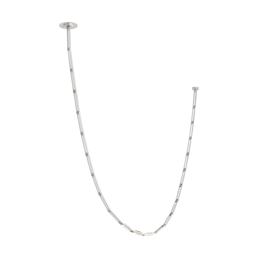 Catena 118 Link Chandelier polished nickel 2700K 90 CRI surface