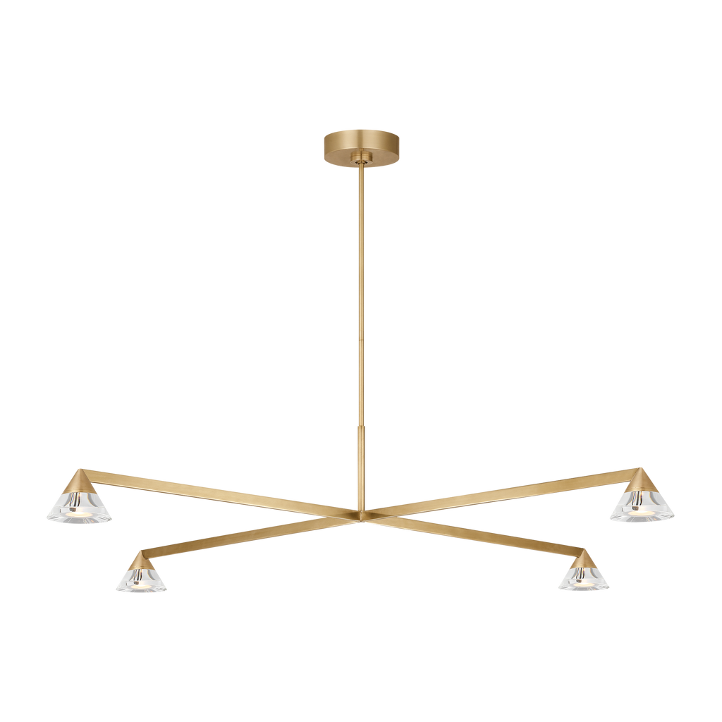Midrand Crystal 52 Chandelier hand-rubbed antique brass 2700K 90 CRI