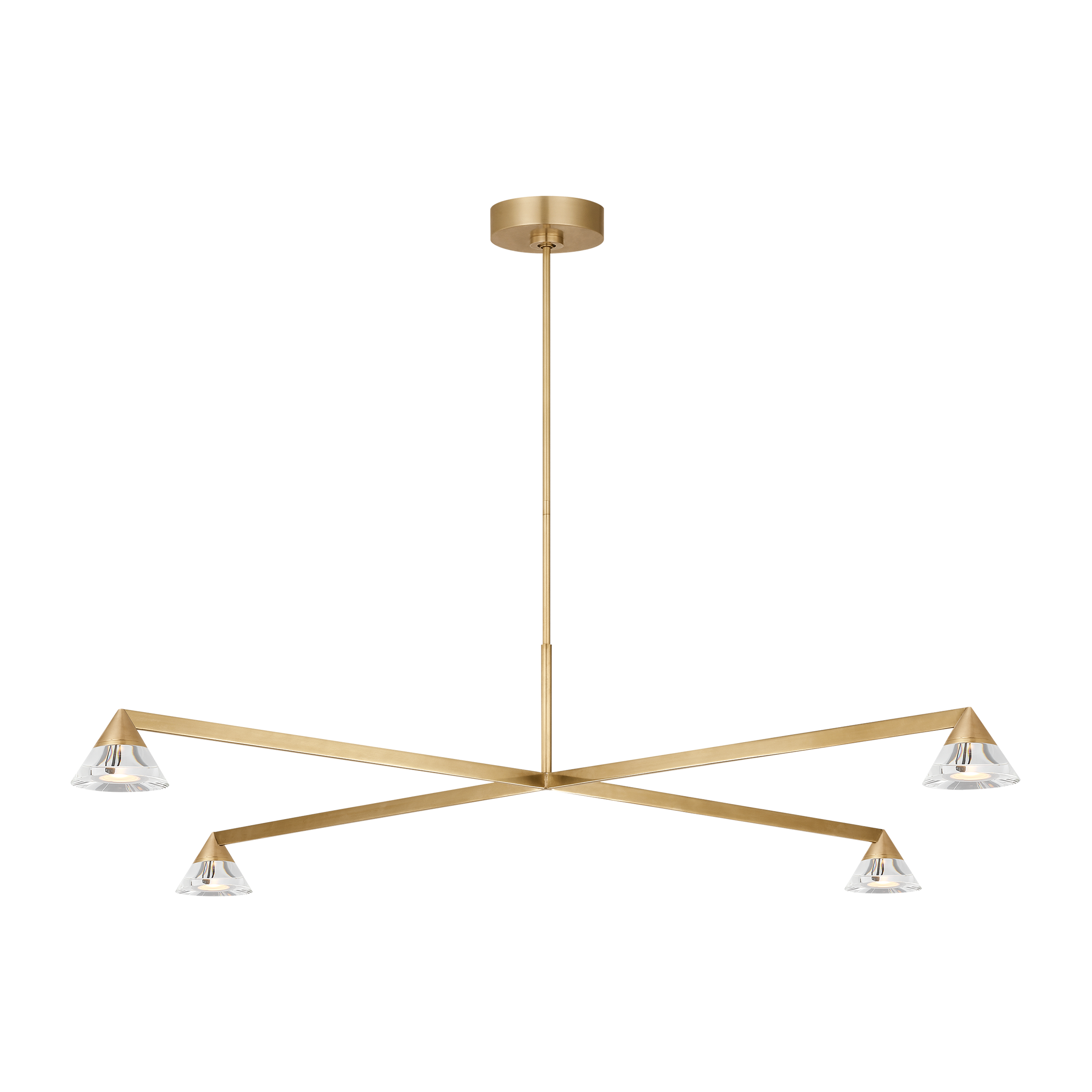 Midrand Crystal 52 Chandelier hand-rubbed antique brass 2700K 90 CRI