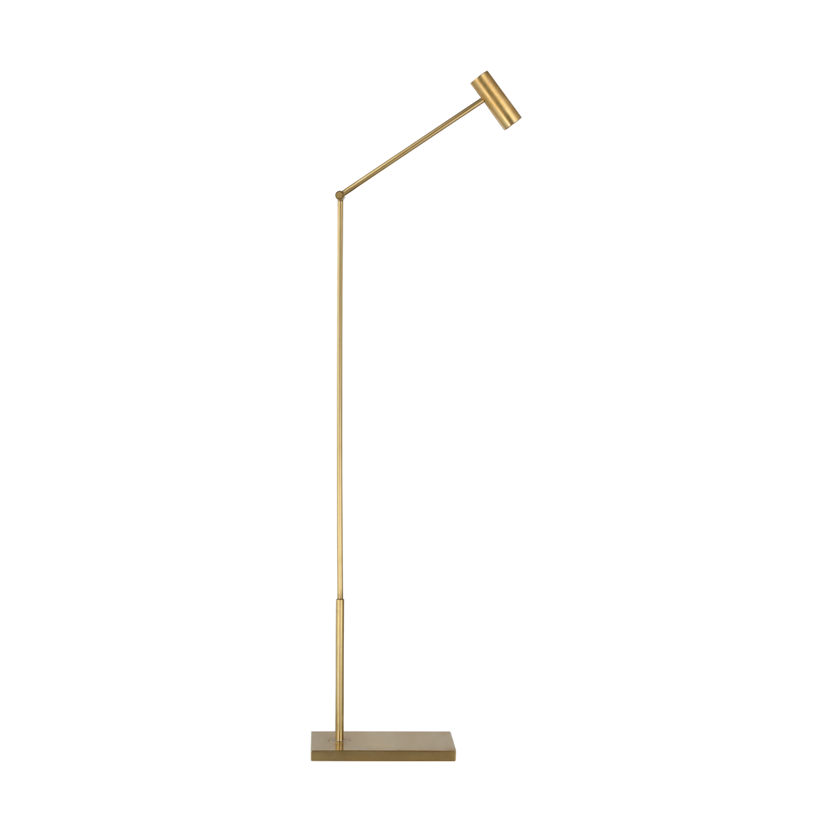 Ponte Small Floor Lamp Hand Rubbed Antique Brass 3000K 90 CRI