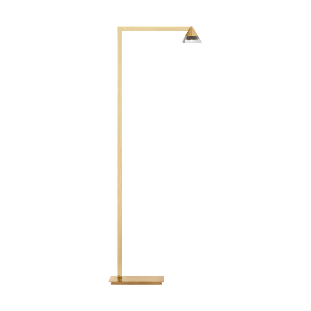 Midrand Crystal 42 Floor Lamp hand-rubbed antique brass 2700K 90 CRI
