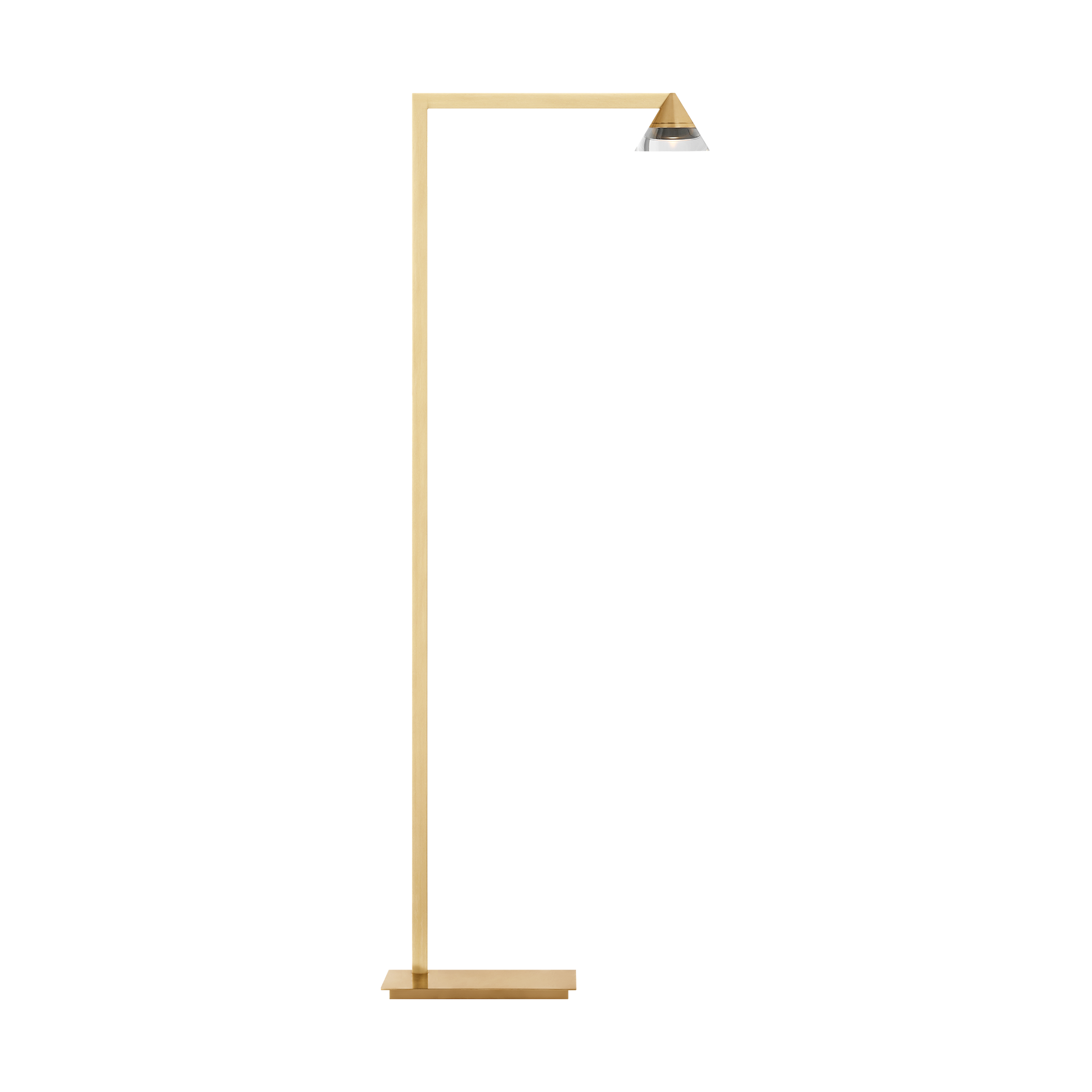 Midrand Crystal 42 Floor Lamp hand-rubbed antique brass 2700K 90 CRI