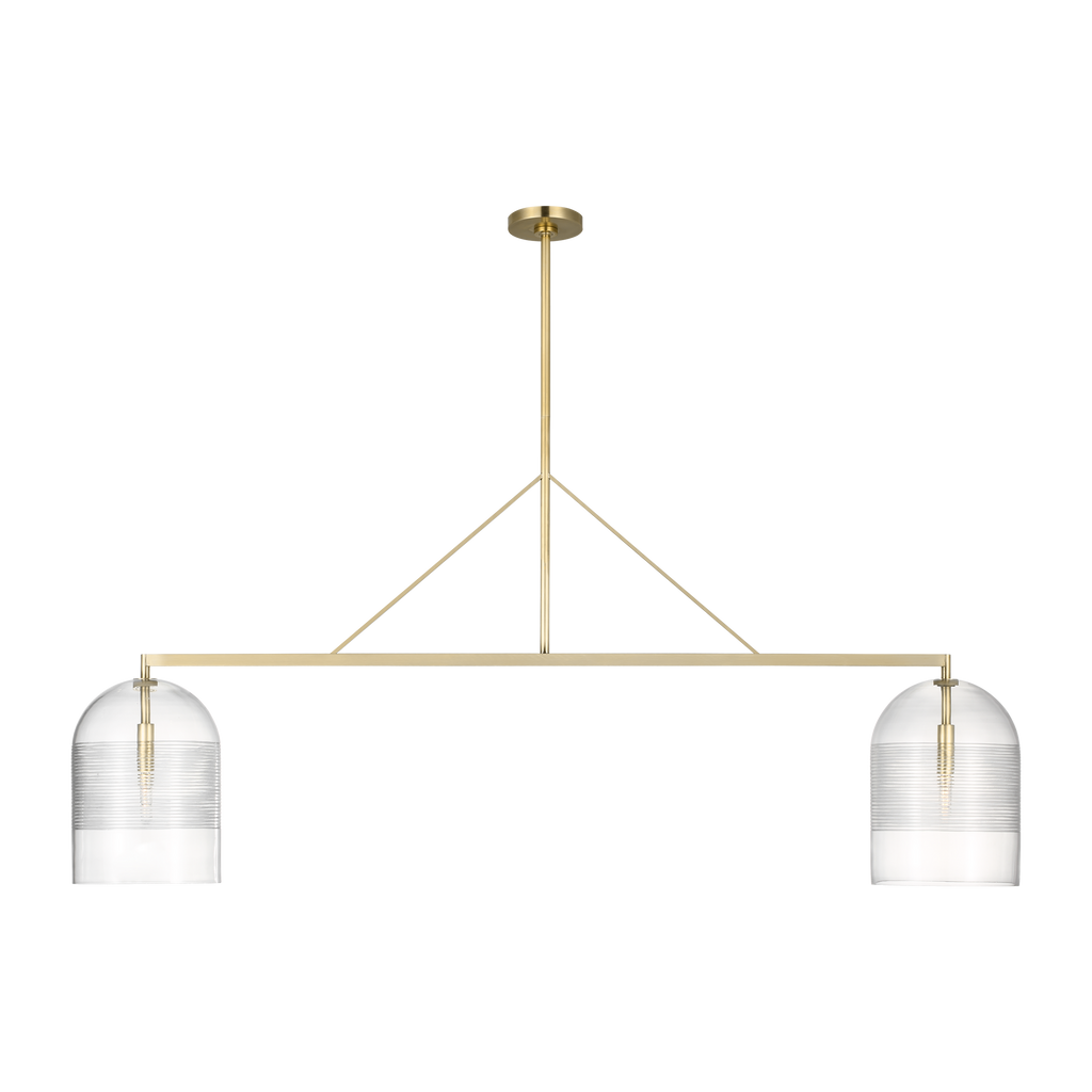 Leano 61 Linear Chandelier | Hand-Rubbed Antique Brass