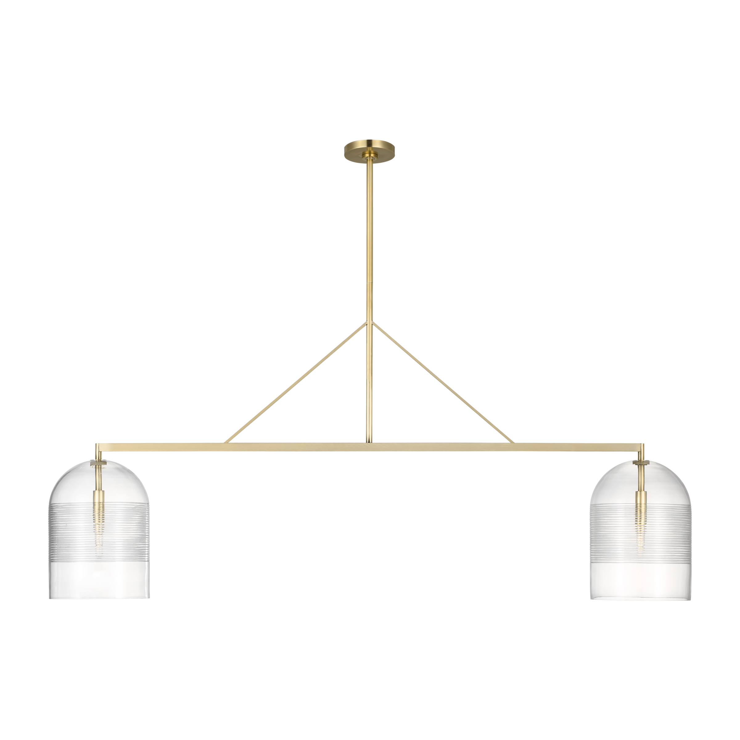 Leano 61 Linear Chandelier | Hand-Rubbed Antique Brass