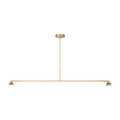 Midrand Crystal 60 Linear Chandelier | Hand-Rubbed Antique Brass