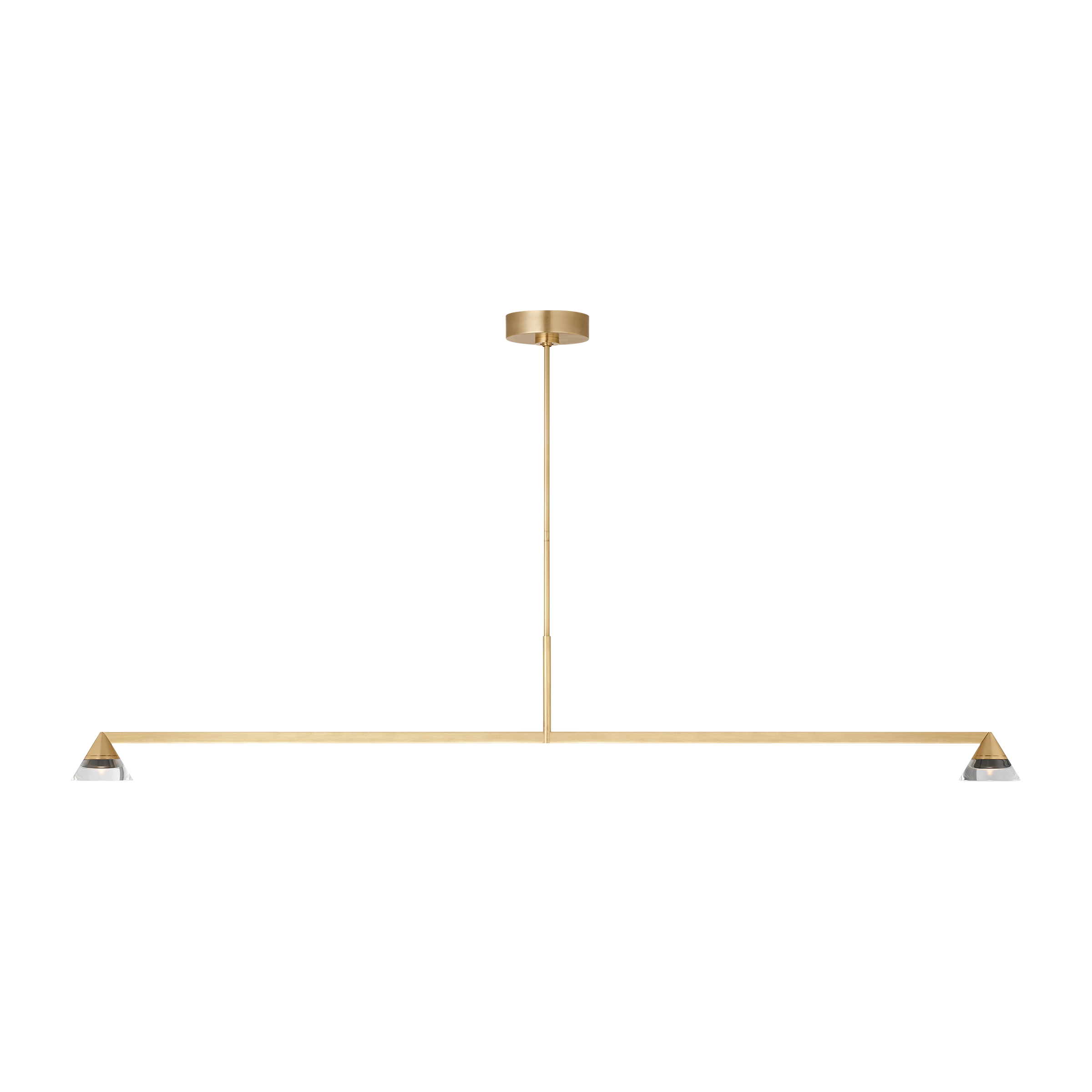 Midrand Crystal 60 Linear Chandelier | Hand-Rubbed Antique Brass