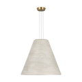 Karam Tapered Large Pendant Cream Natural Brass 2700K 90 CRI