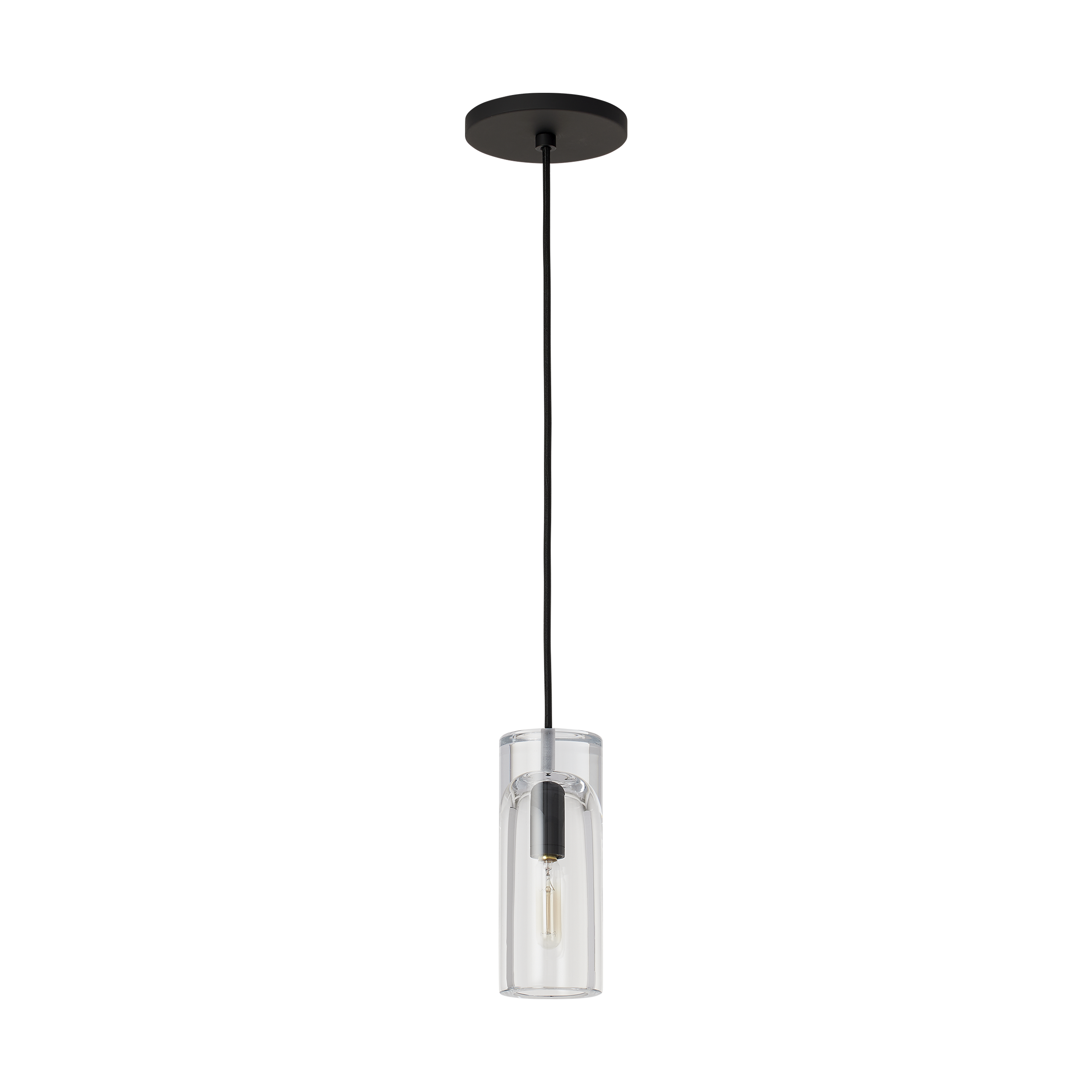 Horizon Small Accent Pendant Clear Nightshade Black LED 2700K 90 CRI lamp