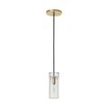 Horizon Small Accent Pendant | Clear Natural Brass Bulb Not Included