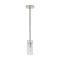 Horizon Small Accent Pendant Clear polished nickel LED 2700K 90 CRI lamp