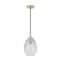 Alina Small Accent Pendant Clear Natural Brass 2700K 90 CRI LED Lamp