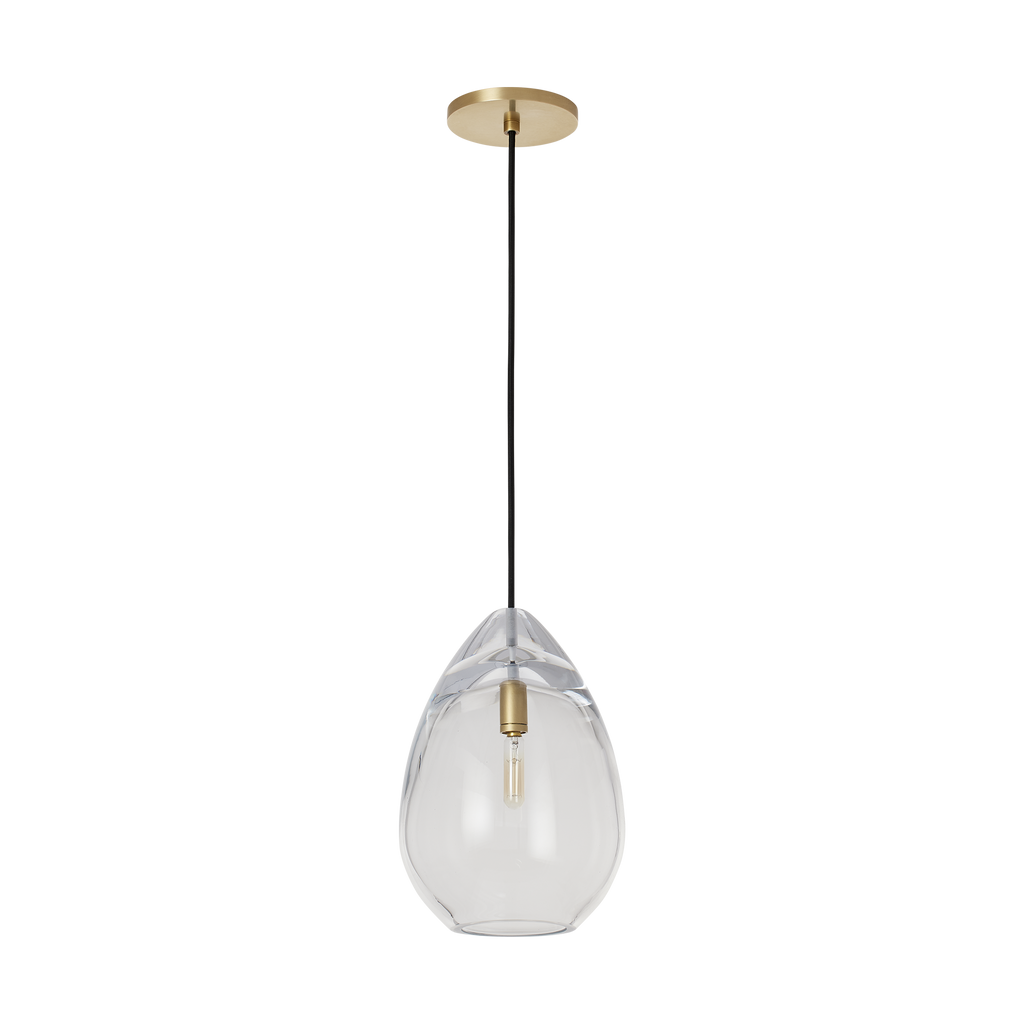 Alina Medium Accent Pendant | Clear Natural Brass Bulb Not Included