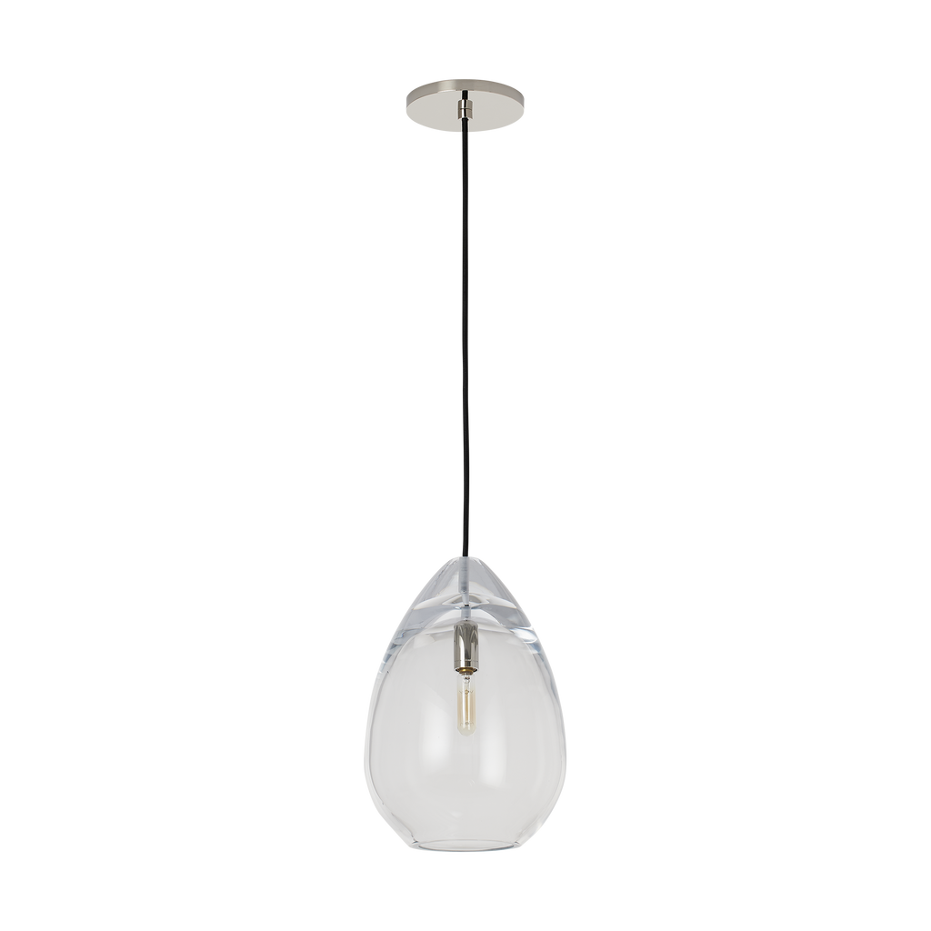 Alina Medium Accent Pendant Clear Polished Nickel 2700K 90 CRI LED Lamp
