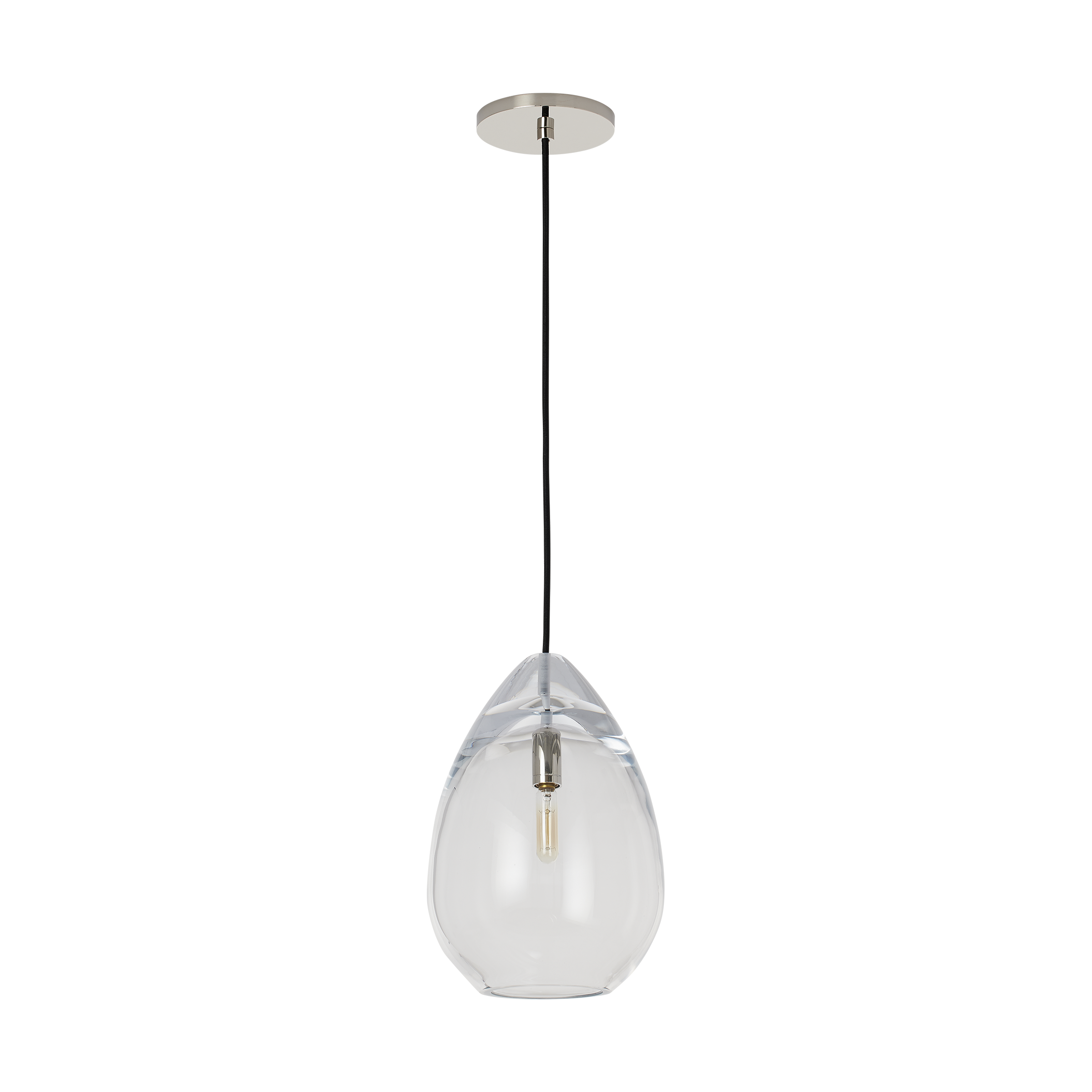 Alina Medium Accent Pendant Clear Polished Nickel 2700K 90 CRI LED Lamp