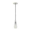 Lustra Small Accent Pendant Clear polished nickel Bulb Not Included