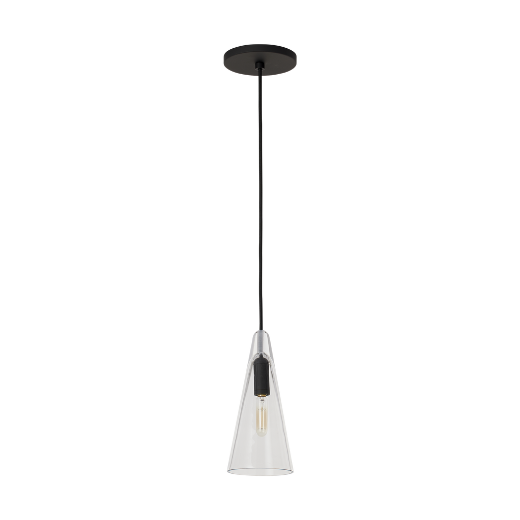 Selina Small Accent Pendant Clear Nightshade Black Bulb Not Included