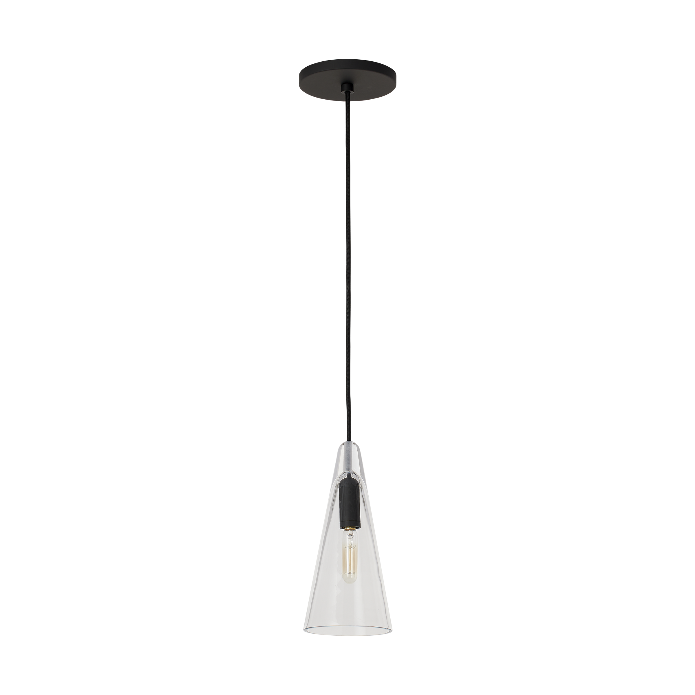 Selina Small Accent Pendant Clear Nightshade Black Bulb Not Included