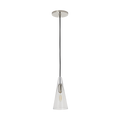 Selina Small Accent Pendant Clear polished nickel Bulb Not Included